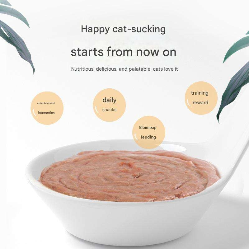 Factory 45 Pieces Per Box of Cat Snacks, Nutritious Young Adult Cat Fish Dry Licking Sauce, Cat Canned Food, Fresh Wet Food Packs