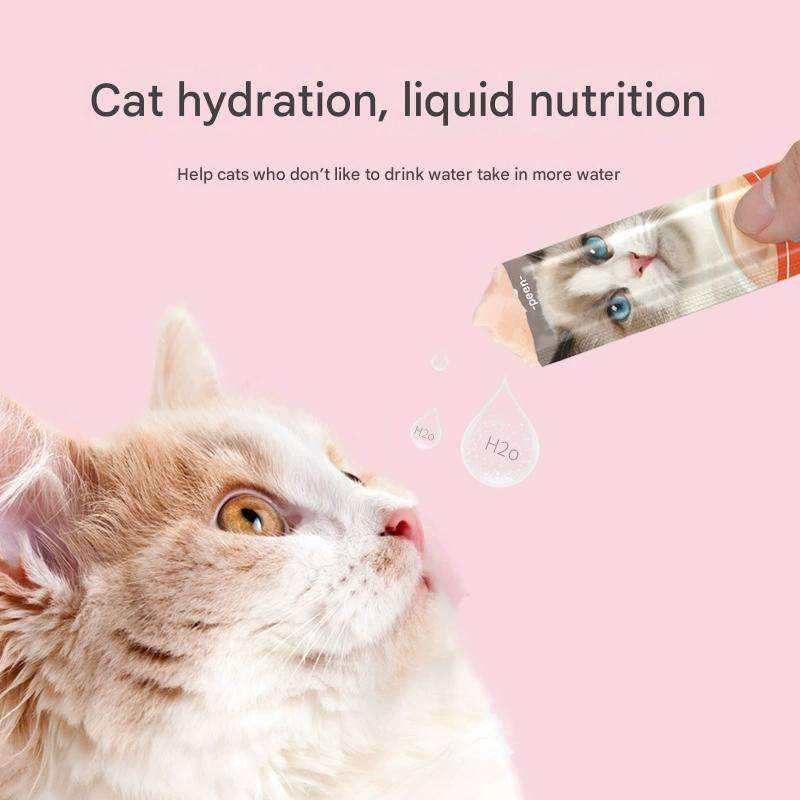 Factory 45 Pieces Per Box of Cat Snacks, Nutritious Young Adult Cat Fish Dry Licking Sauce, Cat Canned Food, Fresh Wet Food Packs