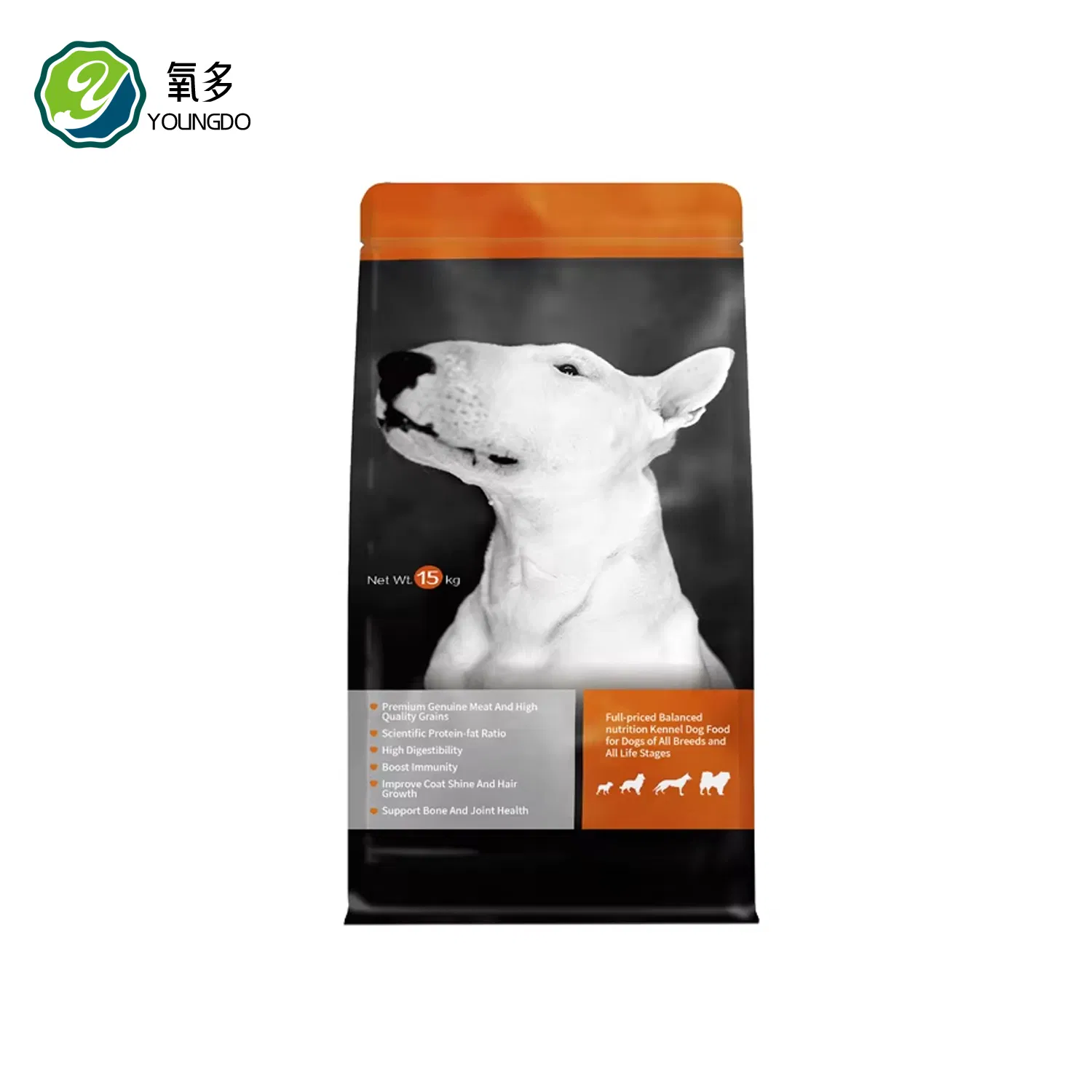 OEM ODM Chinese Low Price 25% Protein Pet Food Probiotic Heart Shape Content Adult Dry Pet Dog Food