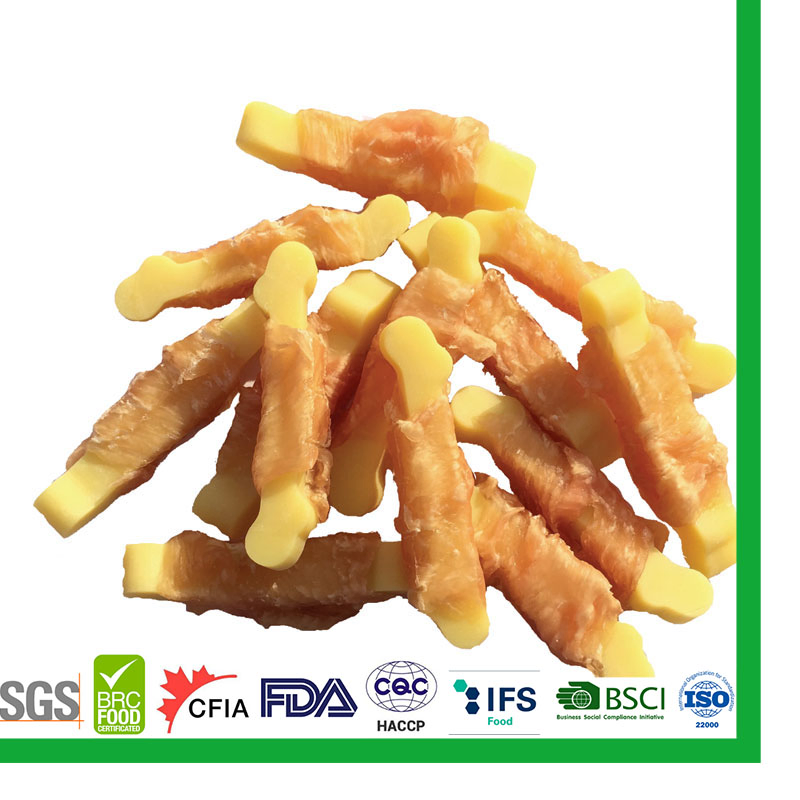 OEM ODM Wholesale Cheap High-Quality Chicken Wraps Cheese Bone Dog Dental Chews