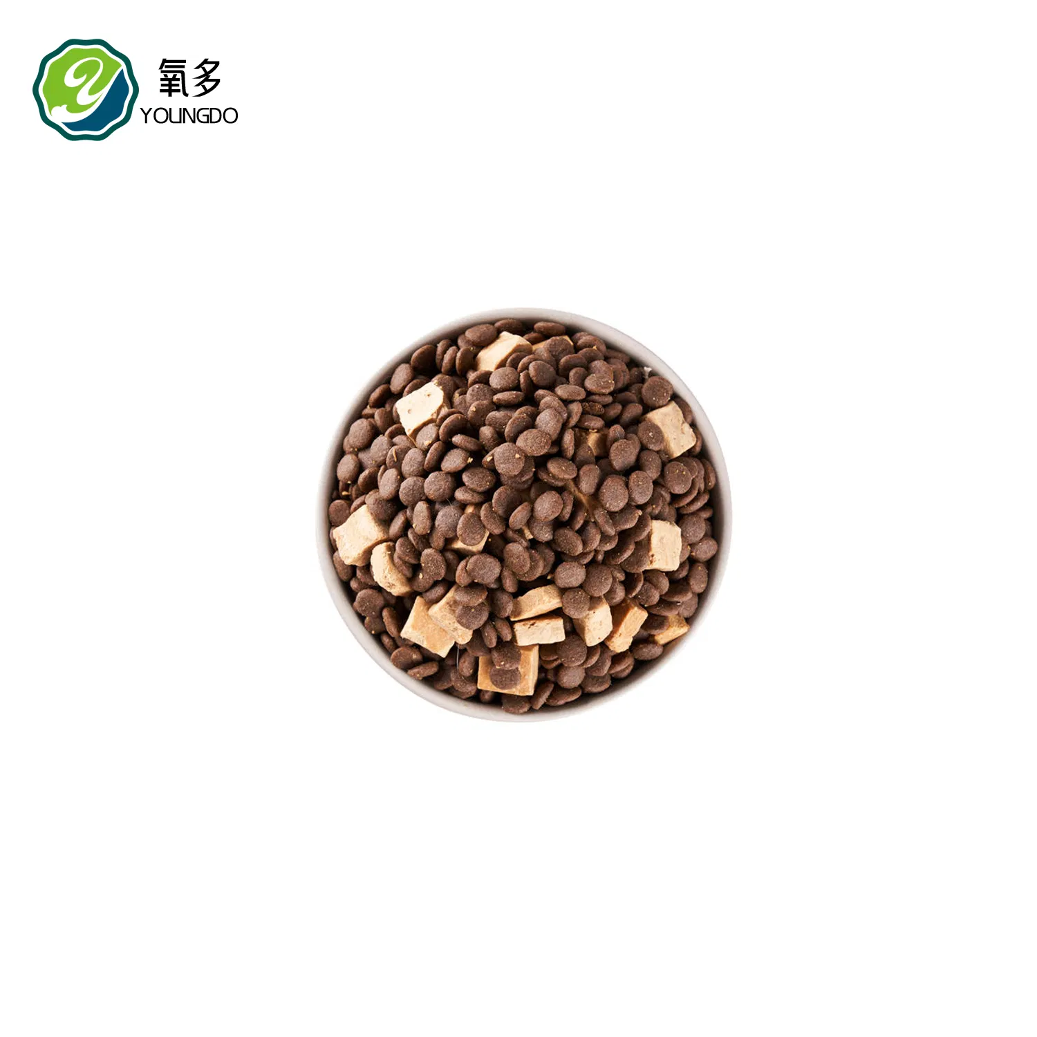 OEM ODM Chinese Low Price 22% Protein Pet Food Probiotic Heart Shape Content Adult Chicken Flavor Dog Food