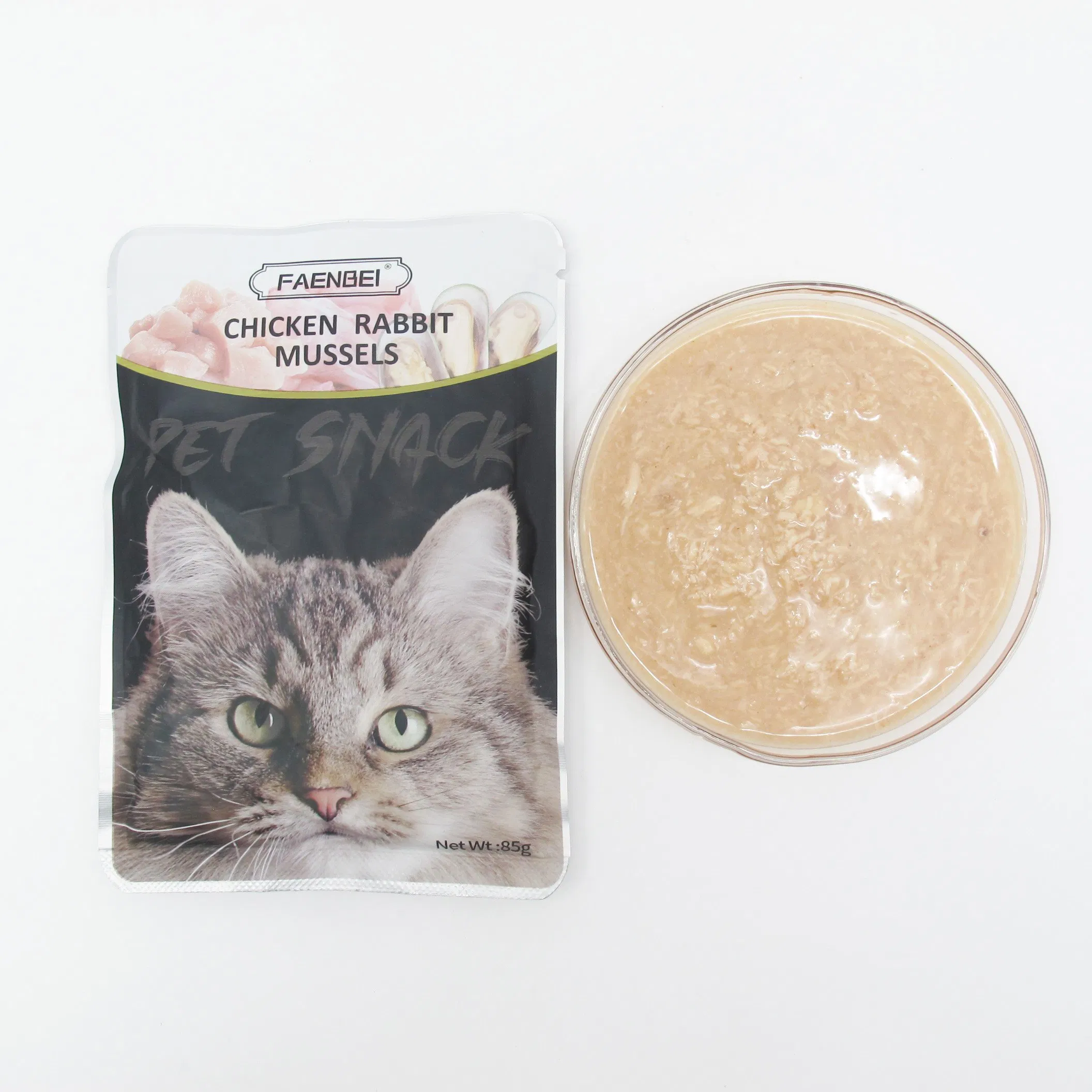 Super Nutrition OEM Ingredients Flavors Chicken Rabbit Mussels/ Chicken Pumpkin Fish Oil Soup Wet Liquid Cat Snack Treat Food for Kittens Pet Products