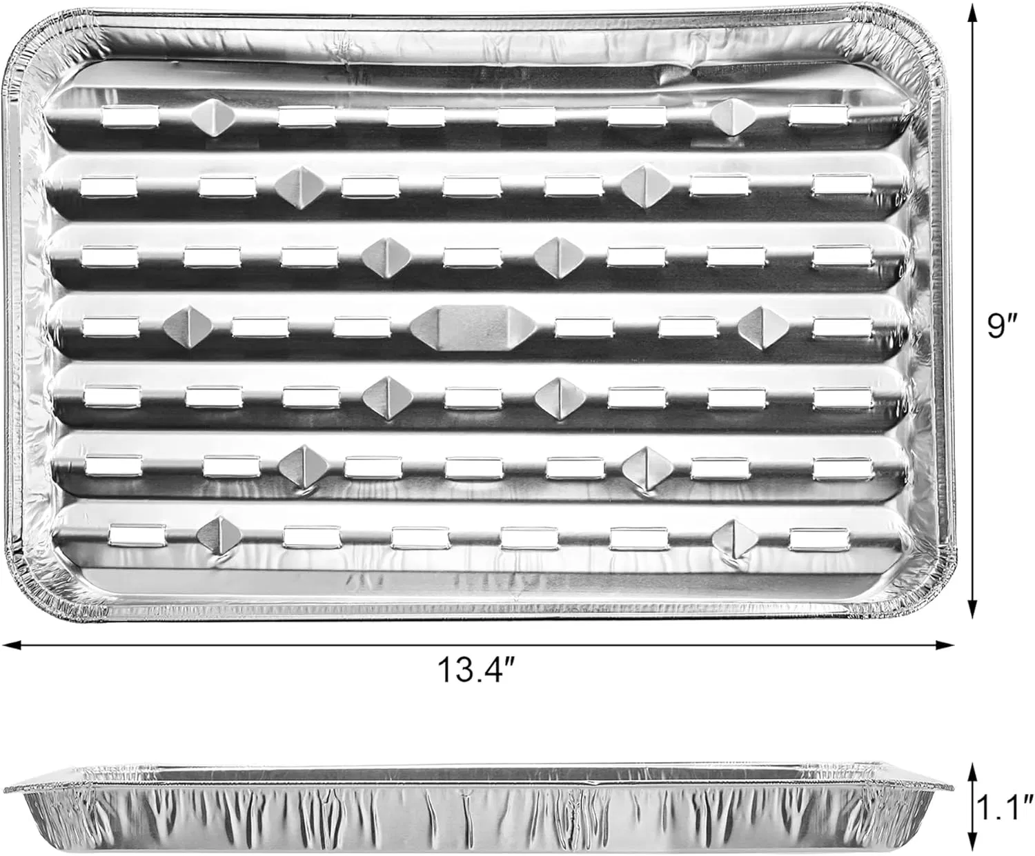 Disposable Bowls Square Aluminium BBQ Grill Trays Barbecue Toppers for Leftovers Grill Cakes Fruit and Vegetables