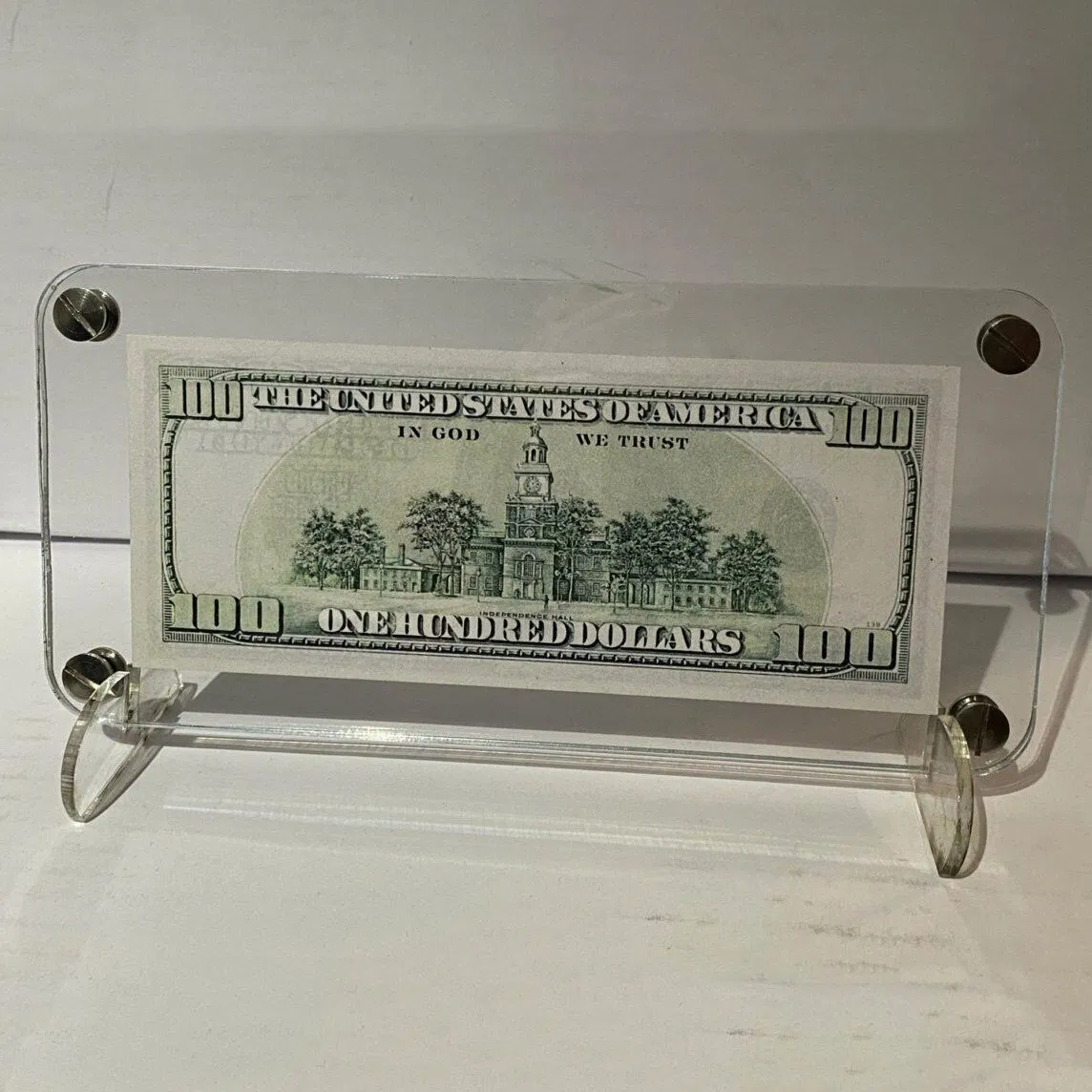 ISO BSCI Factory Wholesale Custom Acrylic &nbsp;Banknotes Display