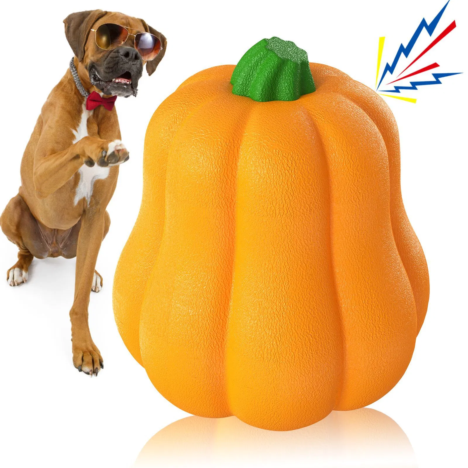 Durable Pumpkin Chew Toy for Happy Dogs' Dental Health