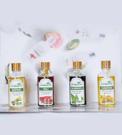 Essential oil extraction close-up details