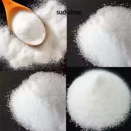 Sucralose structure and product display
