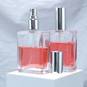 High-Quality High Quality Luxury 30ml Clear Empty Rectangle Perfume Glass Bottle Refillable Custom Cosmetic Spray Pump Direct Factory Sales Suppliers, Factory