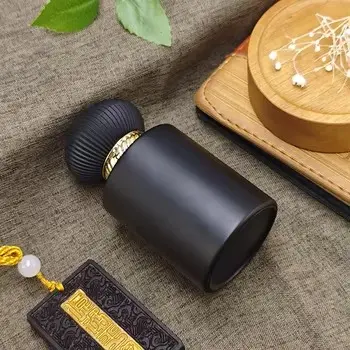 High-Quality Black Round Frosted Perfume Bottle, with Customizable Pump Heads and Compatible with Different Bottle Caps Supplier, Factories