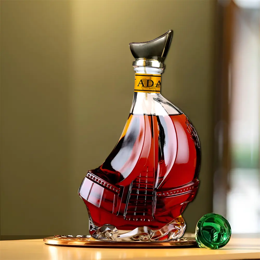 Cheap Brandy Strong Wine Bottle, Red Wine Bottle, Irregular Shaped Wine Bottle, High-End Crystal White Material Wine Bottle, Smooth Sailing Wine Bottle Supplier, Suppliers