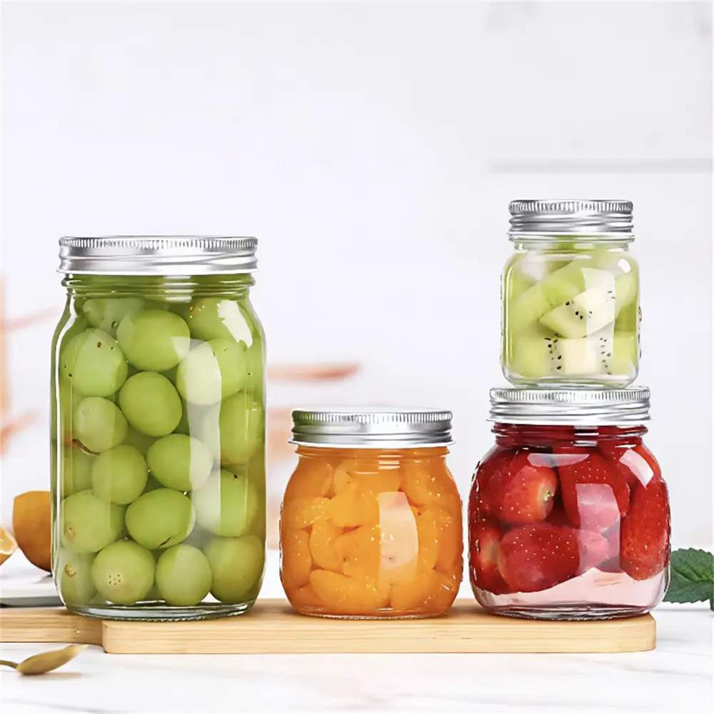 China Carved Glass Bottle Sealed Jar Jam Jar Bird's Nest Jar Pickle Jar Manufacturer, Factory