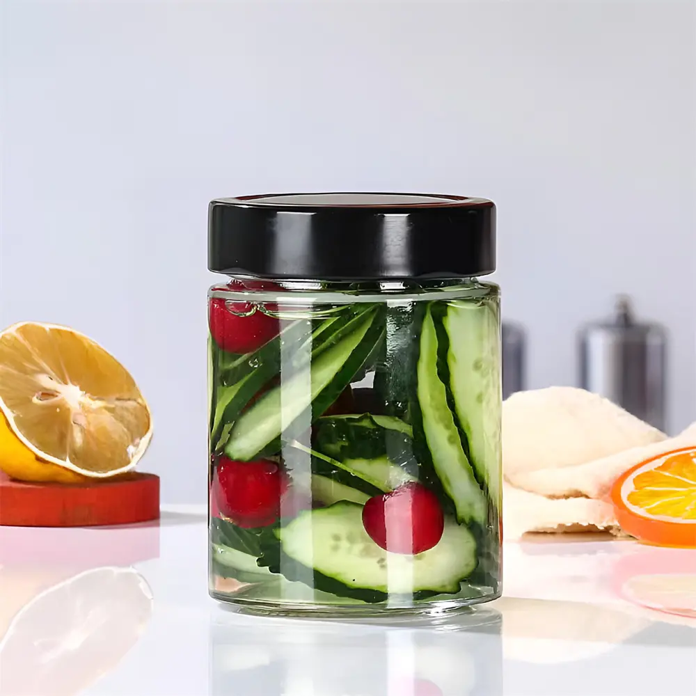 Cheap High Cover Glass Bottle Food Grade Sealed Jar Chili Sauce Bottle Pickle Jar Canning Bottle Supplier, Factories