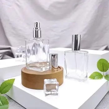 High-Quality High Quality Luxury 30ml Clear Empty Rectangle Perfume Glass Bottle Refillable Custom Cosmetic Spray Pump Direct Factory Sales Suppliers, Factory