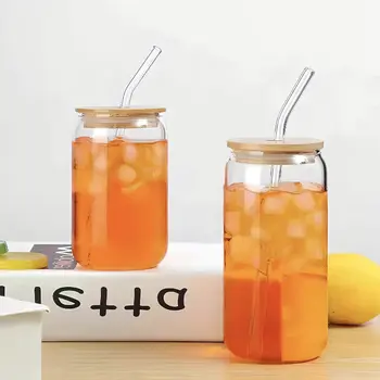 Cheap High Borosilicate Glass Water Bottle with Bamboo Lid and Straw Direct From Manufacturer Manufacturer, Factories