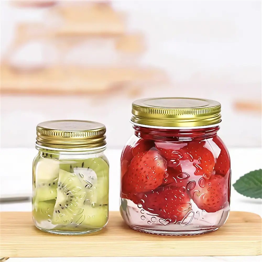 China Carved Glass Bottle Sealed Jar Jam Jar Bird's Nest Jar Pickle Jar Manufacturer, Factory