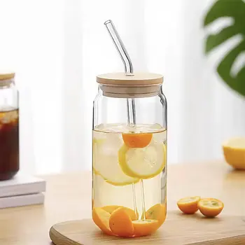Cheap High Borosilicate Glass Water Bottle with Bamboo Lid and Straw Direct From Manufacturer Manufacturer, Factories