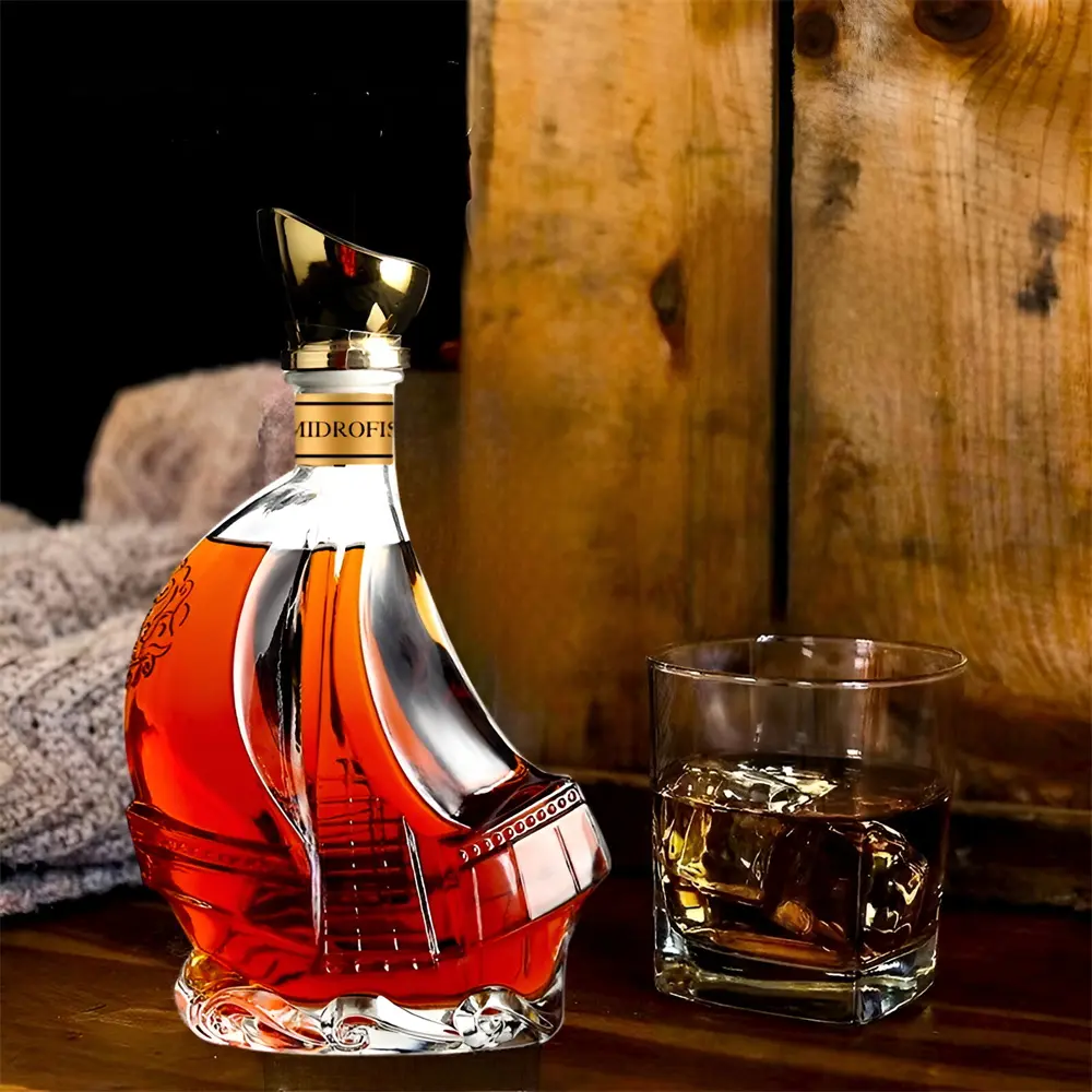 Cheap Brandy Strong Wine Bottle, Red Wine Bottle, Irregular Shaped Wine Bottle, High-End Crystal White Material Wine Bottle, Smooth Sailing Wine Bottle Supplier, Suppliers