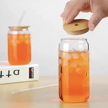Cheap High Borosilicate Glass Water Bottle with Bamboo Lid and Straw Direct From Manufacturer Manufacturer, Factories