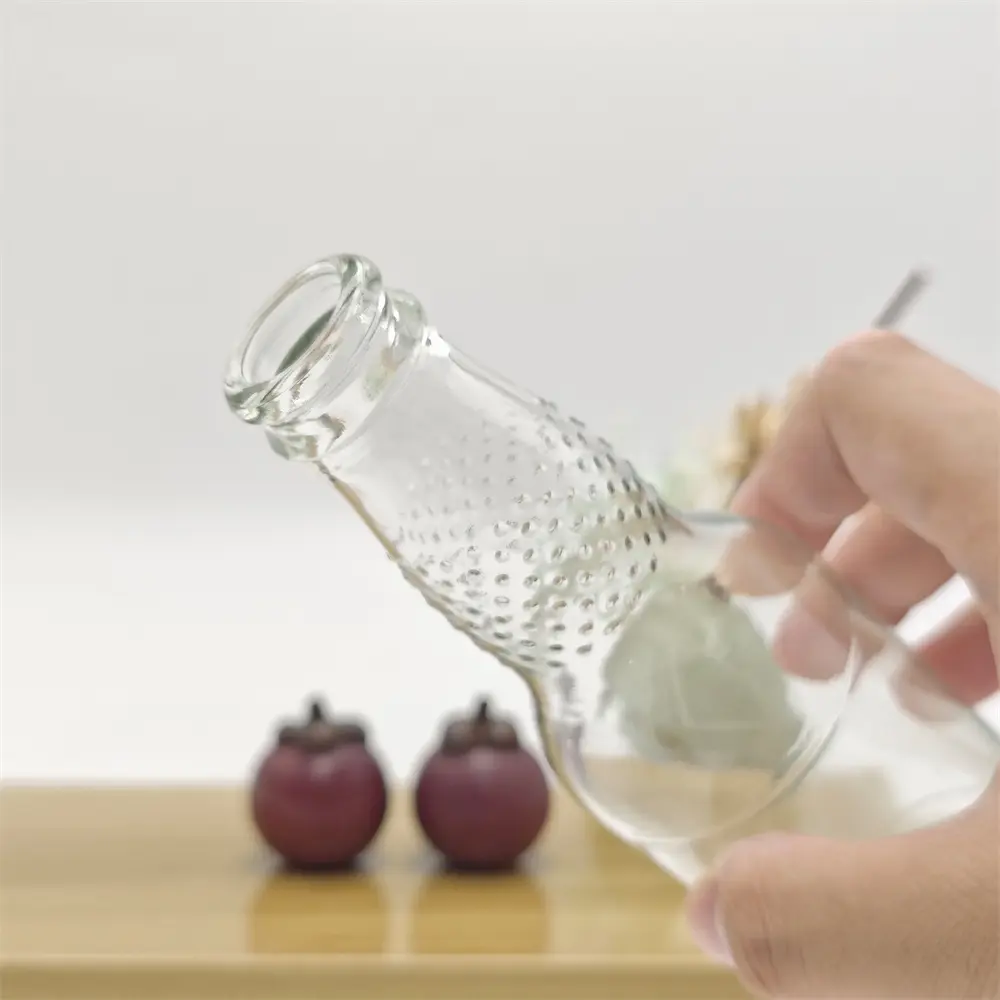 Cheap Glass Soda Bottle Non-Slip Glass Beverage Bottle Beer Bottle Milk Tea Bottle Suppliers, Factories