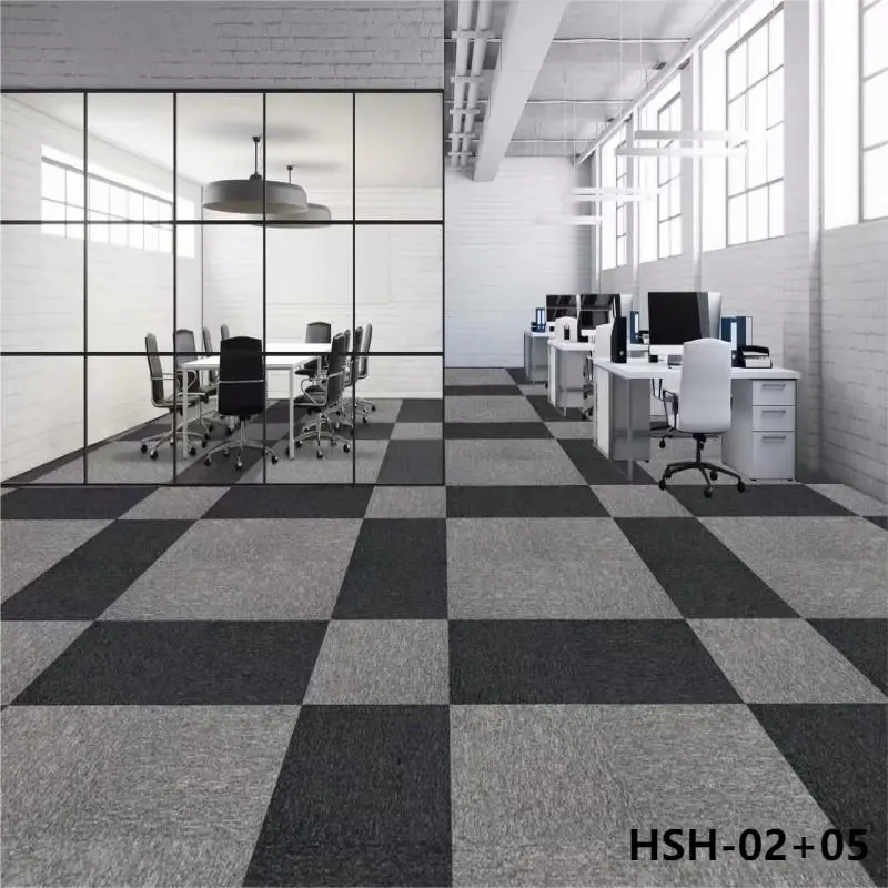 China manufacture Plain PVC Carpet tiles with high quality