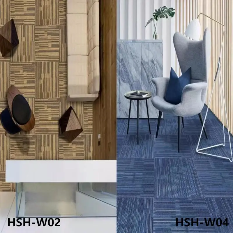 China Best Selling PVC Strip Carpet tiles For Buildings