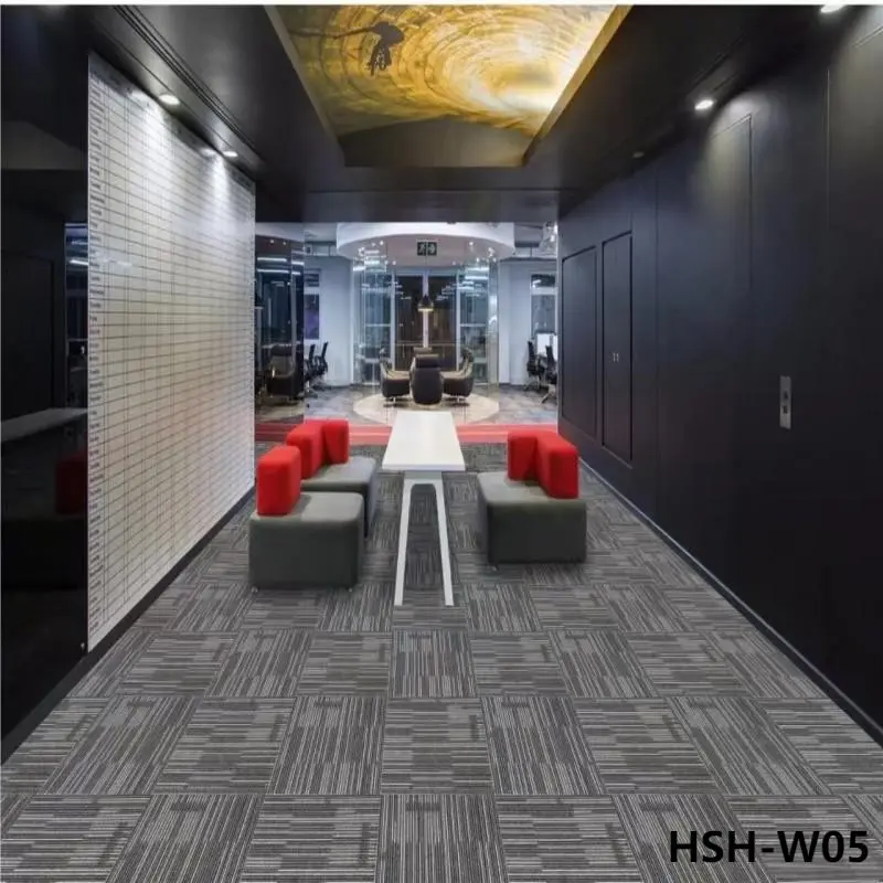 China Best Selling PVC Strip Carpet tiles For Buildings