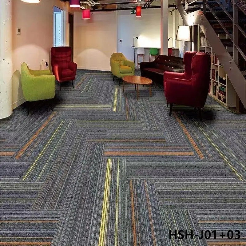 China Best popular Strip PVC Carpet tiles For Buildings Factory, Exporter