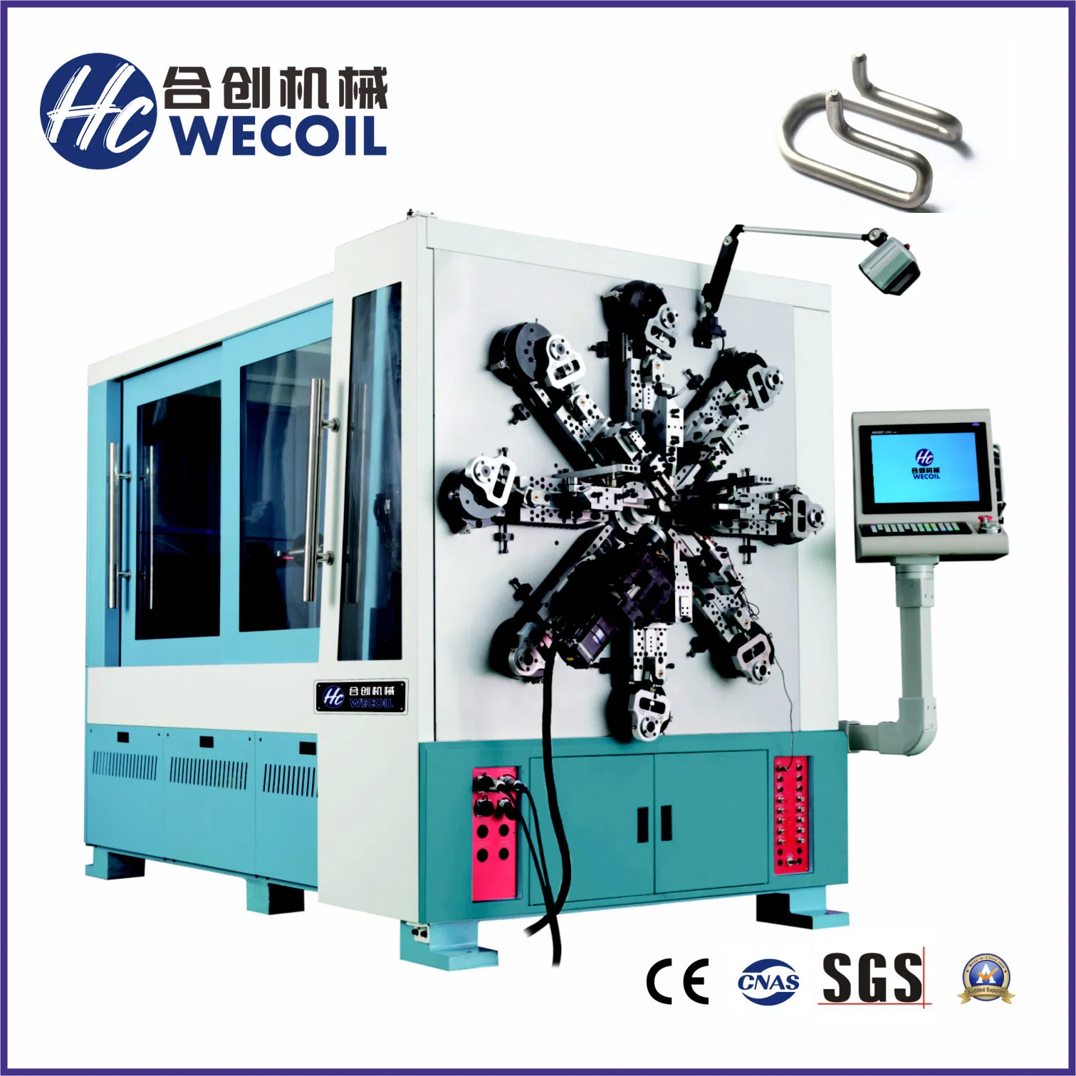 HCT-1245WZ 12-16 آلة تشكيل زنبرك تمديد CNC المحورية