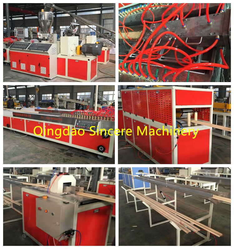 بيع ساخن إطارات أبواب PVC WPC آلة تصنيع الألواح المركبة من الخشب والبلاستيك / خط إنتاج سياج أرضيات WPC PE
