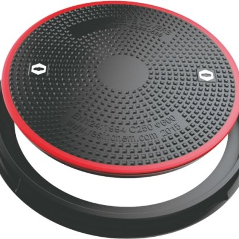 غطاء مانhole مركب ثقيل الجودة من FRP 600mm (24'')
