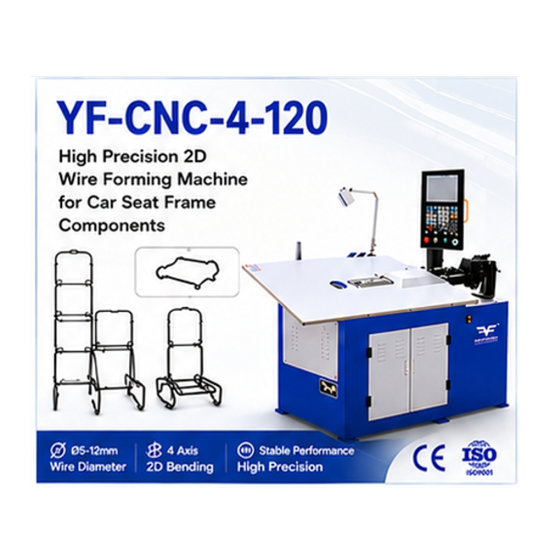 آلة تشكيل الأسلاك عالية الدقة 2D لمكونات إطار مقعد السيارة Yf-CNC-4-120