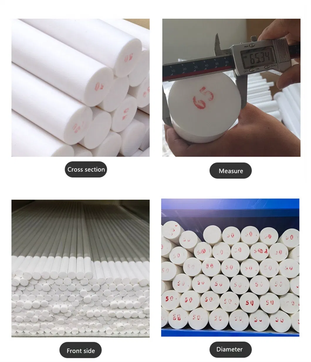 أنبوب صلب من PTFE الأسود النقي لبناء الآلات