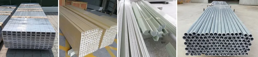أنابيب مربعة من الألياف الزجاجية