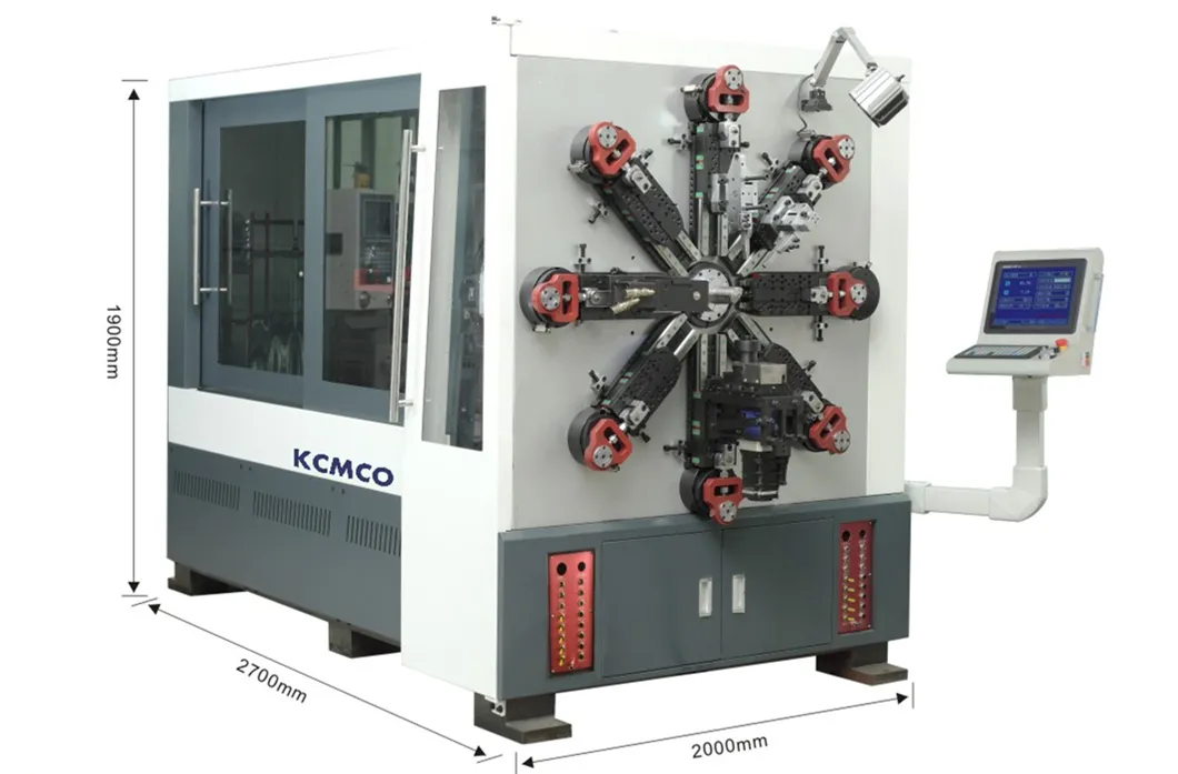 KCT-1245WZ 12 آلة تشكيل الربيع الدوارة متعددة الاستخدامات لفرامل CNC وآلة تشكيل الربيع الشد والعزم
