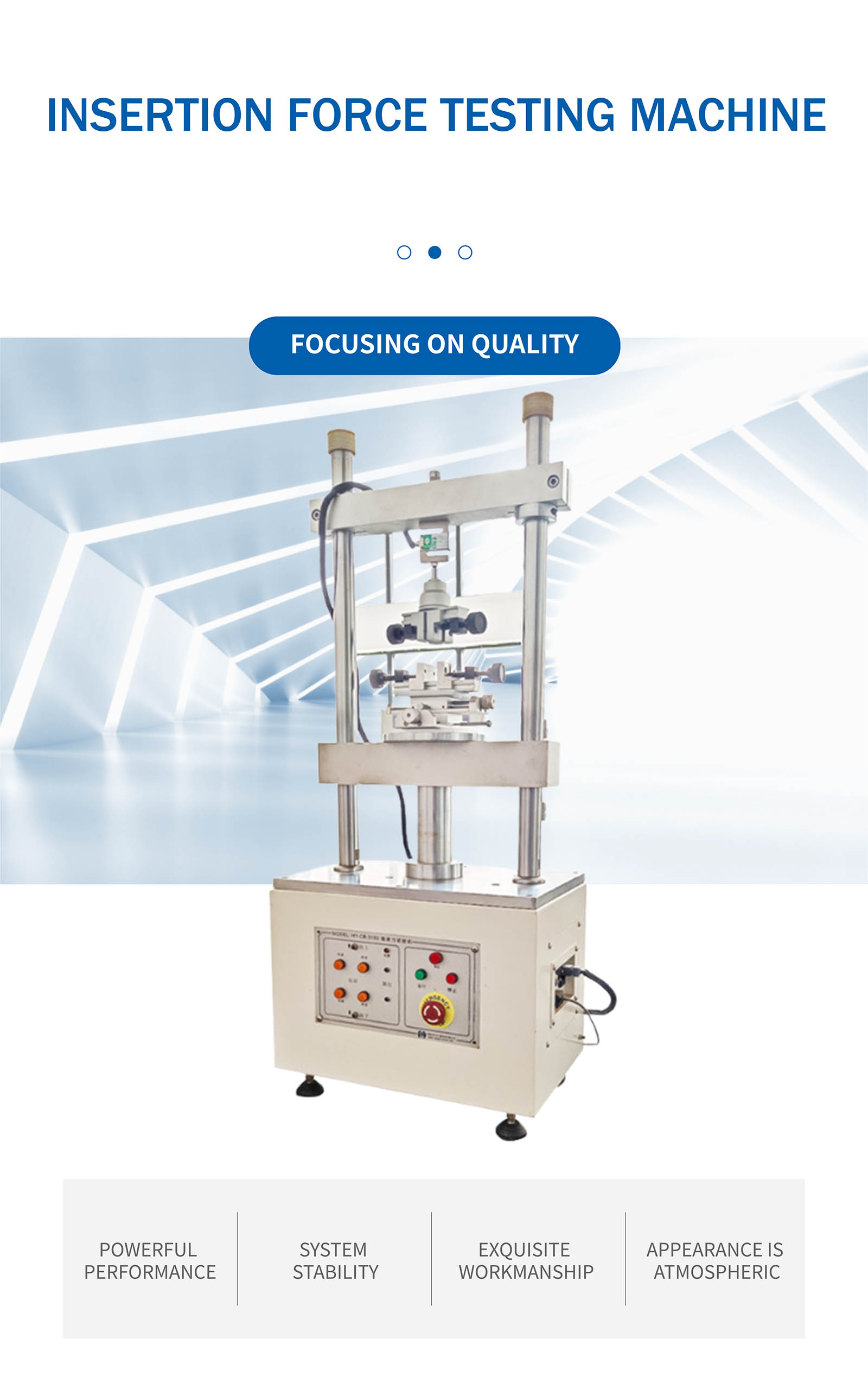 Insertion force testing machine detail 1