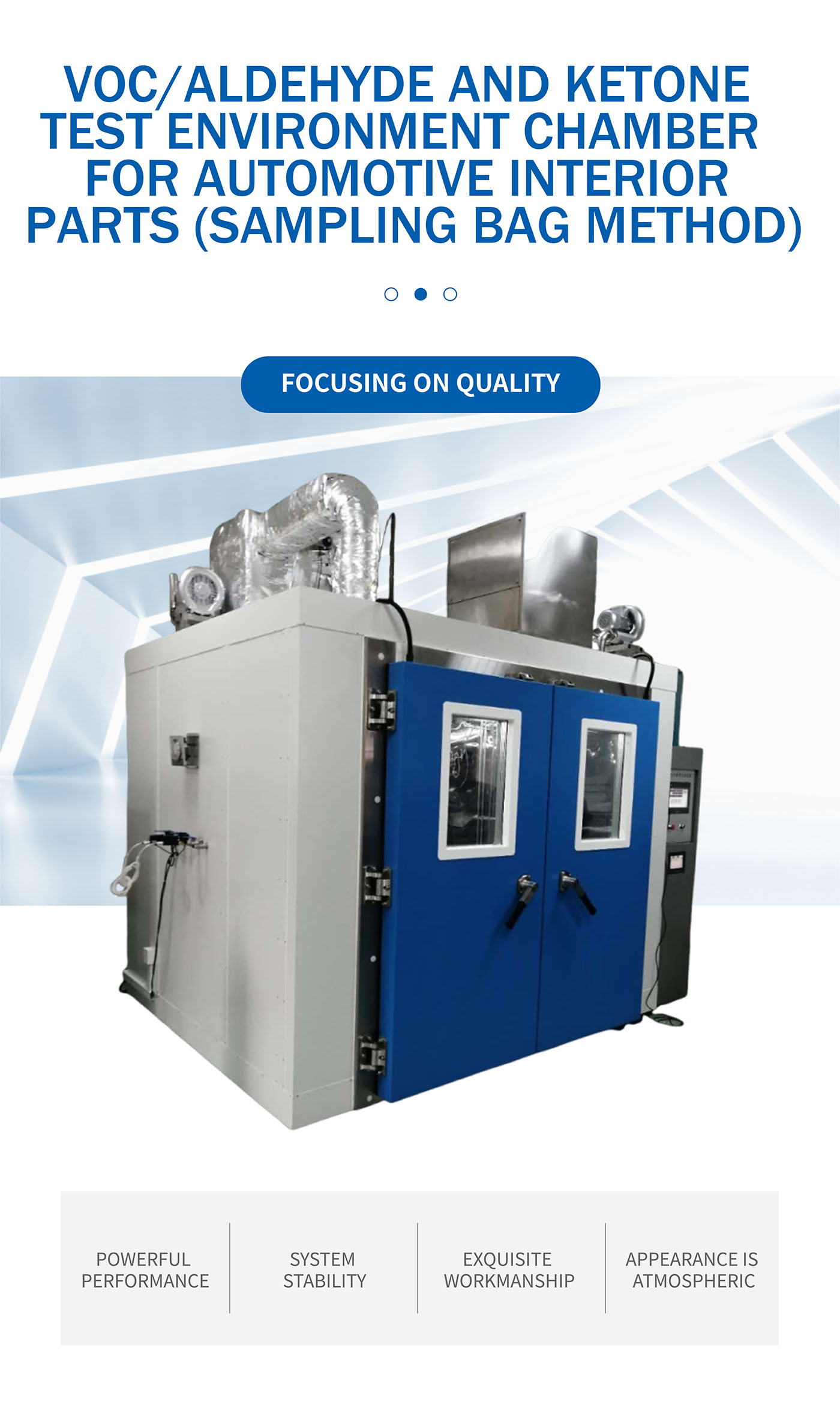 Automotive Parts VOC Test Chamber 1