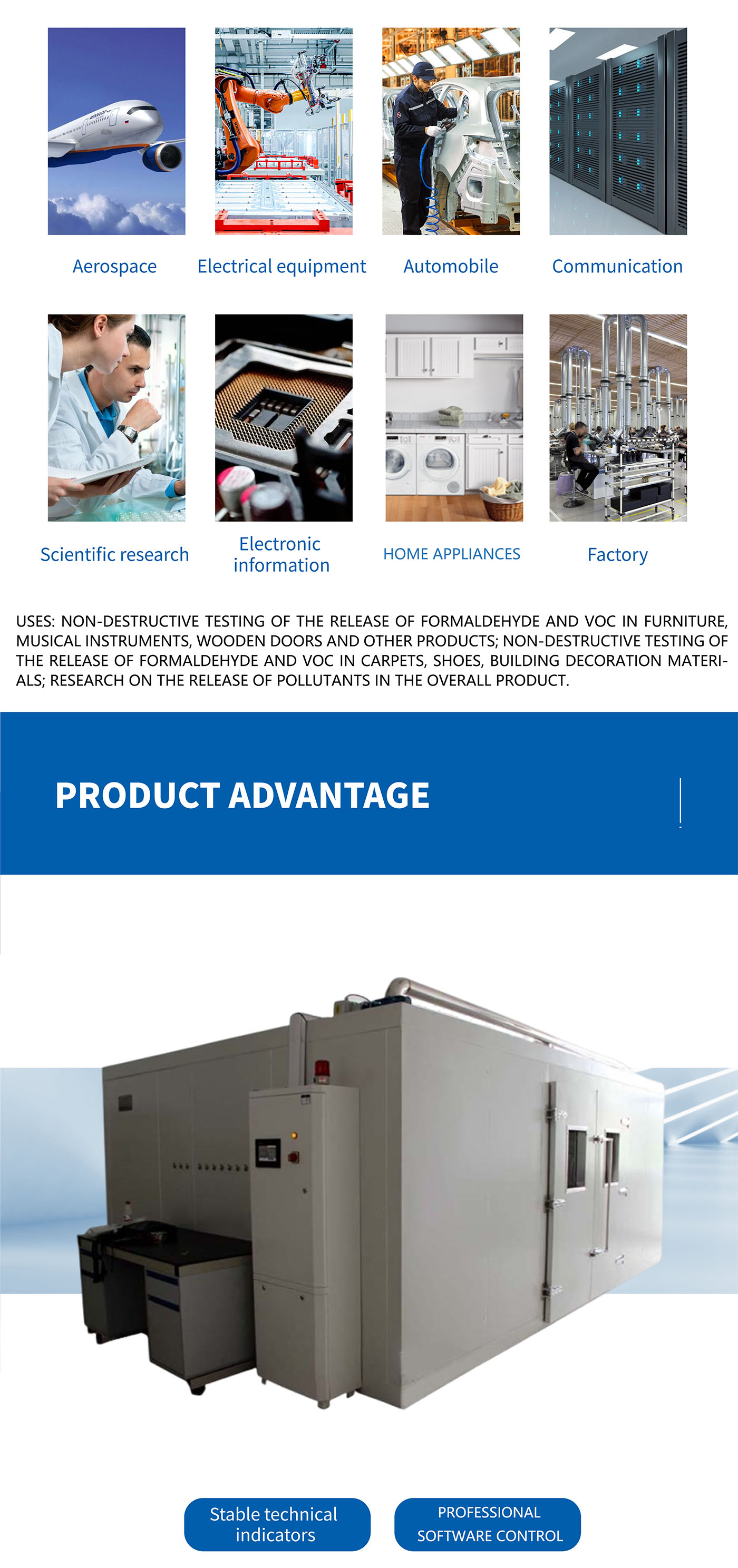 Walk-in VOC release volume environmental chamber 4