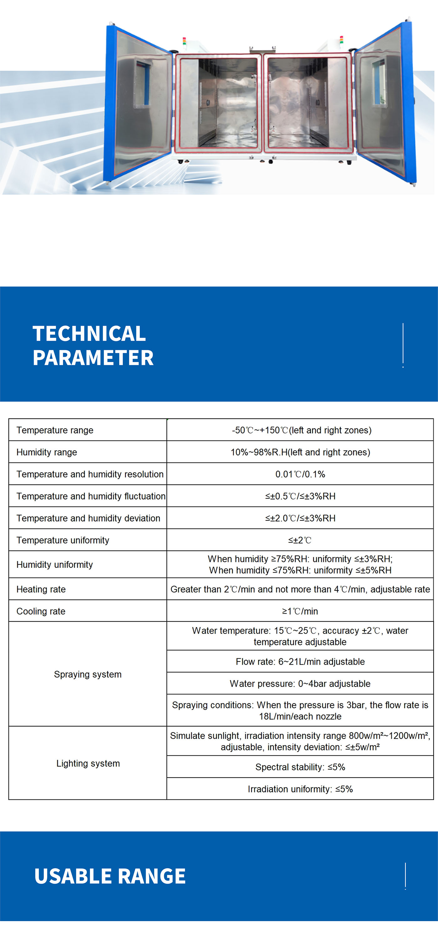 Automobile lamp dual temperature zone fog test chamber 3