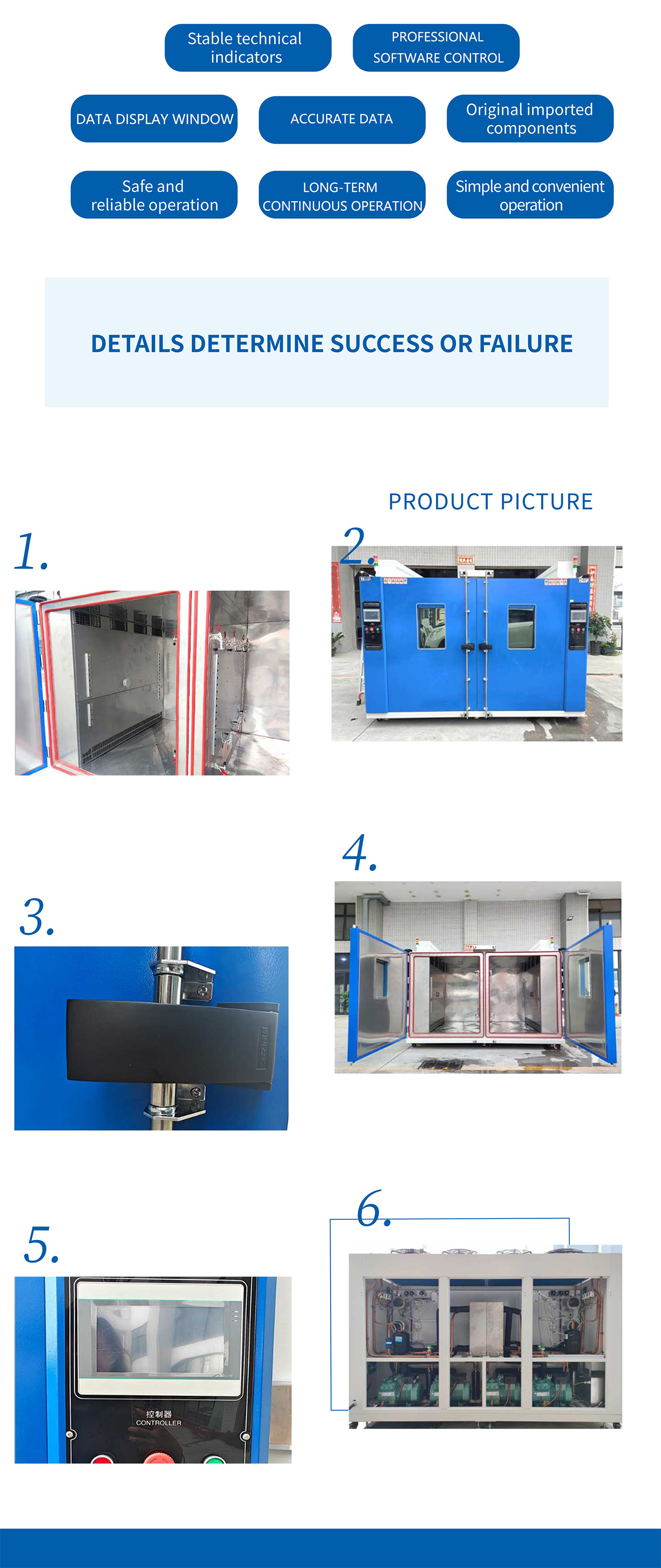 Automobile lamp dual temperature zone fog test chamber 5