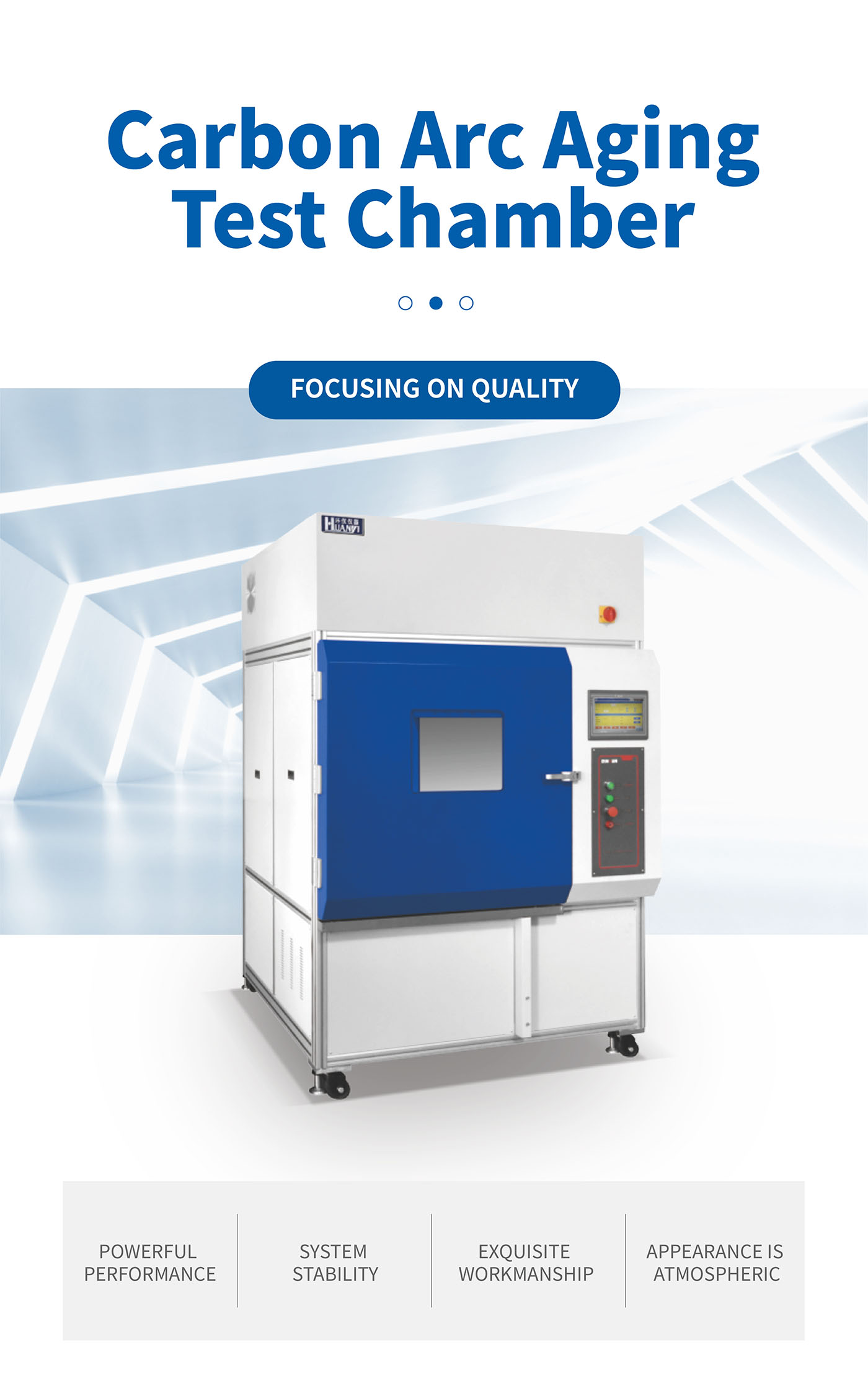 Carbon Arc Lamp Aging Test Chamber View 1