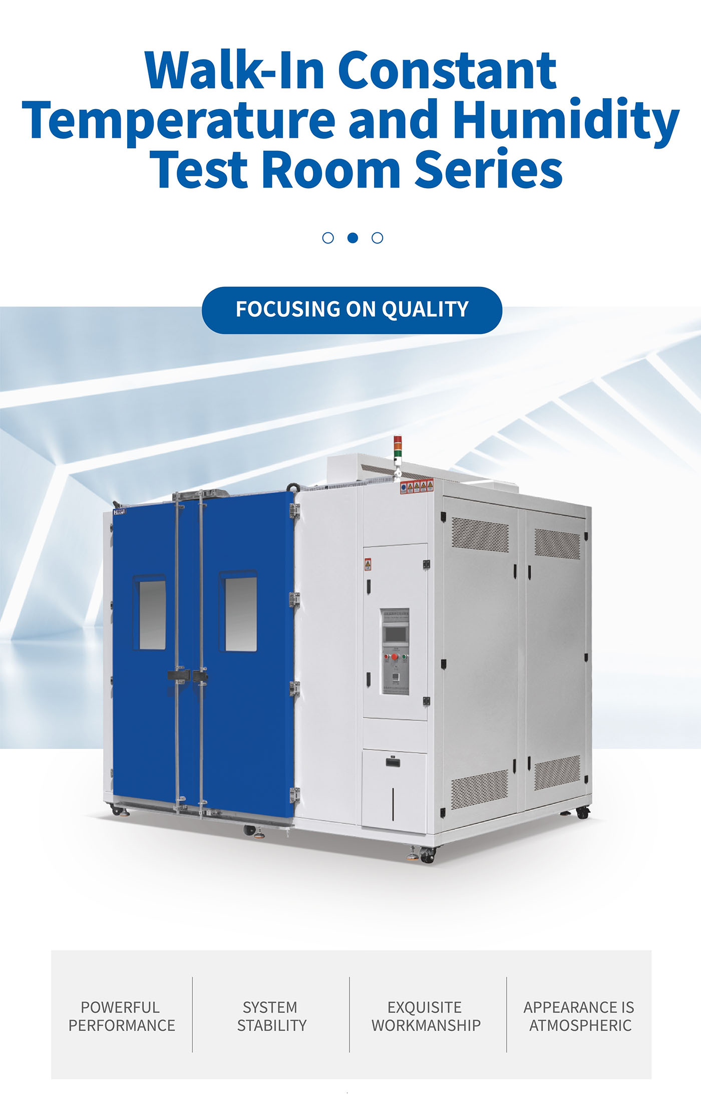 Walk-in constant temperature and humidity test chamber view 1