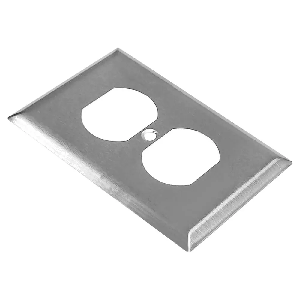 Wholesale 1-Gang Duplex Outlet Metal Cover, Standard Size, 304 Stainless Steel Wall Plate Manufacturers, Factories