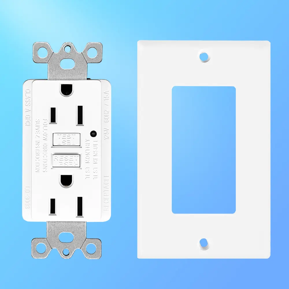 OEM 15 Amp Duplex GFCI Outlet, Self-Test with LED Light, Residential Grade Manufacturers, Supplier