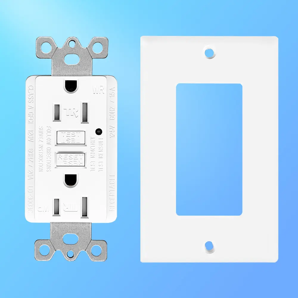 OEM 15 Amp Duplex GFCI Outlet, Tamper Resistant & Weather Resistant Self-Test with LED Light, Residential Grade LD-3008C Suppliers, Factories