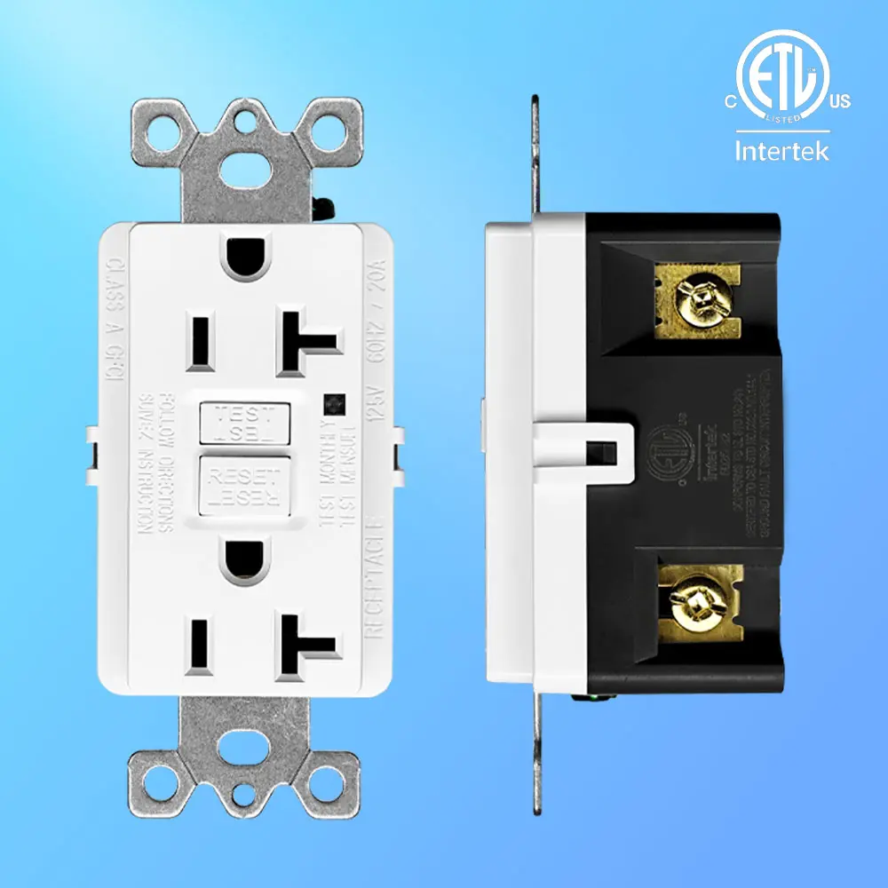 OEM 20 Amp Duplex GFCI Outlet, Self-Test with LED Light, Residential Grade Supplier, Factories