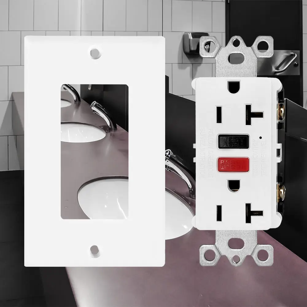 OEM 20 Amp Slim GFCI Outlet with LED Indicator, Ground Fault Circuit Interrupter, Residential Grade red-black Manufacturer, Supplier