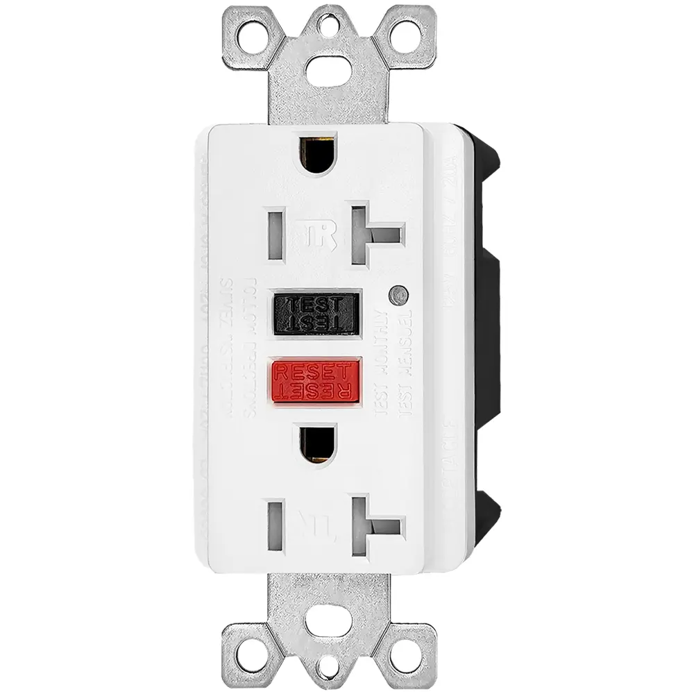 Wholesale 20 Amp Duplex GFCI Outlet with Safety Shutters and LED Self-Test Function, Residential Grade LD-3008B-red-black Supplier, Suppliers