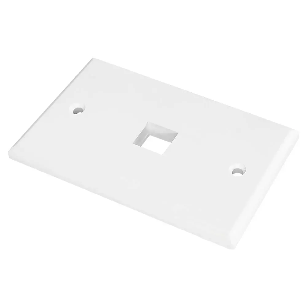 OEM 1-Port Keystone Wall Plate Broadband Cover, Standard Size, Matte White Supplier, Factories