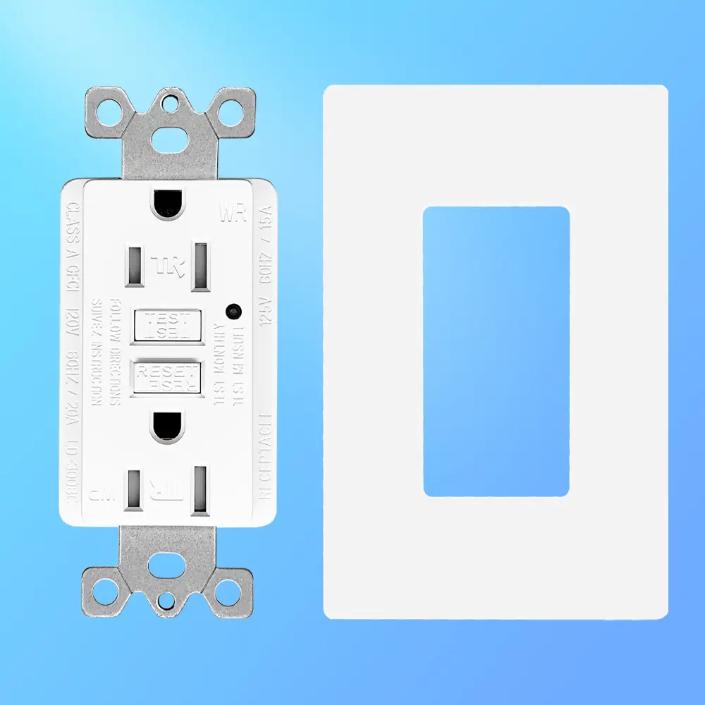 OEM 15 Amp Duplex GFCI Outlet, Tamper Resistant & Weather Resistant Self-Test with LED Light, Residential Grade LD-3008C Suppliers, Factories