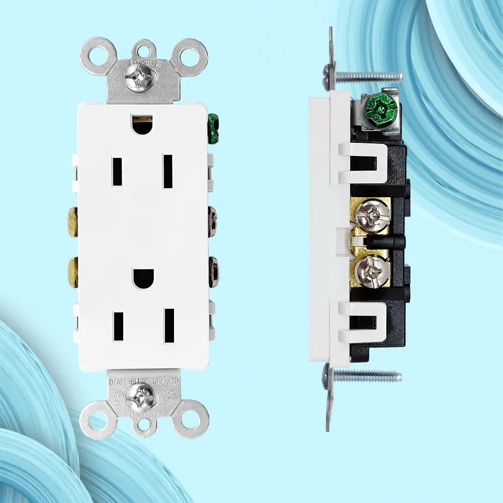 Wholesale 15A125V, 5-15R. Decora Duplex Receptacle.UL Suppliers, Factories
